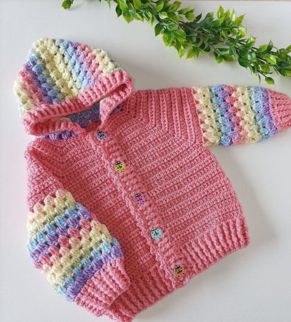 Crochet baby hoodie